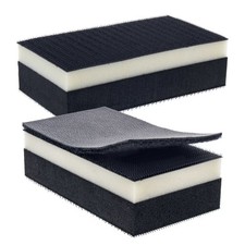 2 Rectangle 5" Dual Density 2 Sided EVA Hand Sanding Blocks, Hook  Loop, PSA