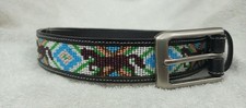 Unisex Genuine Leather Beaded Belt For Unisex Personalized Gift .