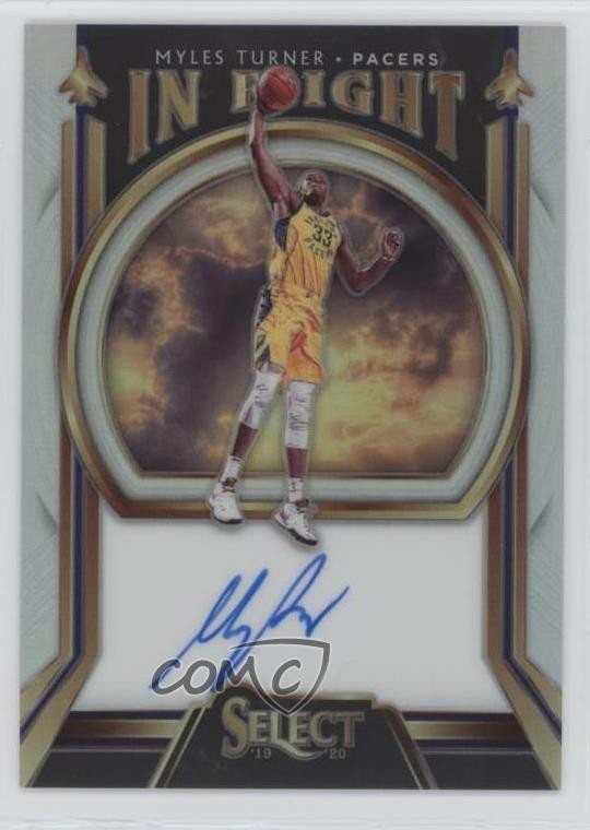 2019-20 Panini Select In Flight Signatures 21/149 Myles Turner #IF-MTN Auto 05ks