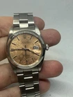 Vintage Rolex Oysterdate Precision 34mm w/ Rose Gold Floral Dial Manual Winding