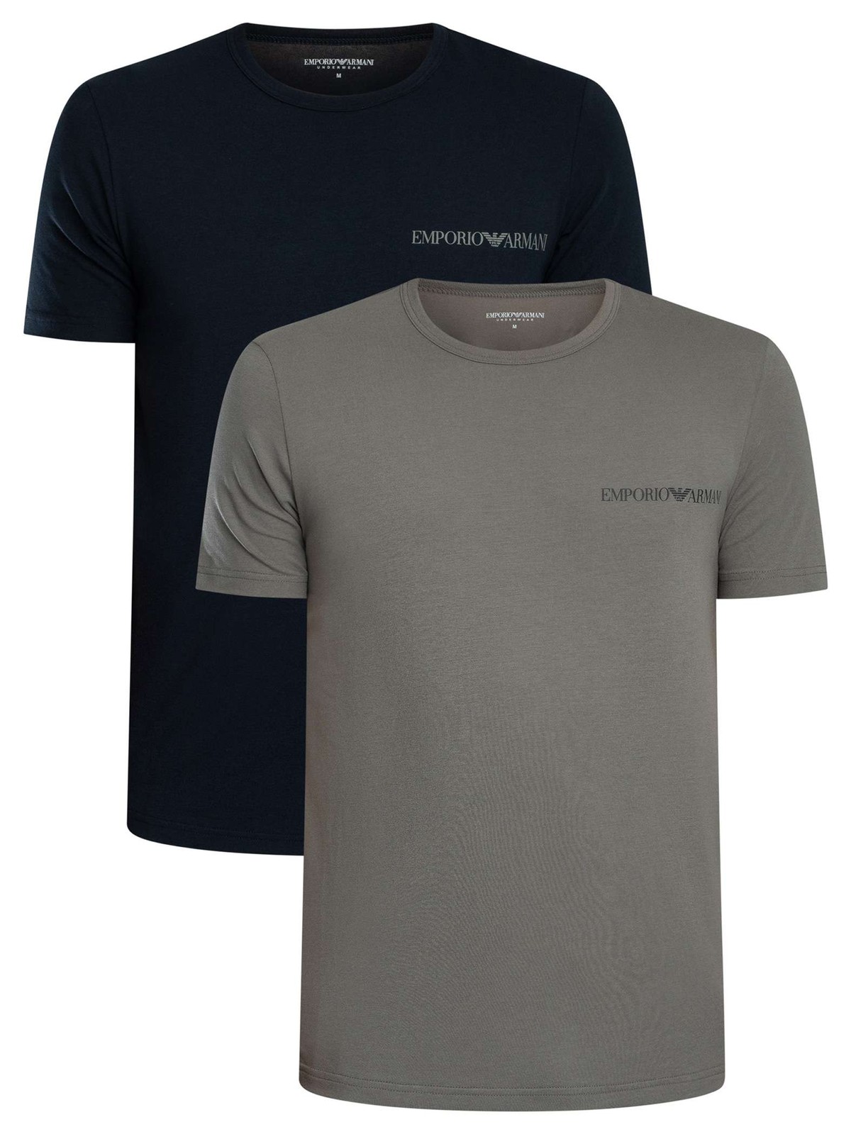 Emporio Armani Mens 2 Pack Lounge Crew T-Shirt Multicoloured 13290₽
