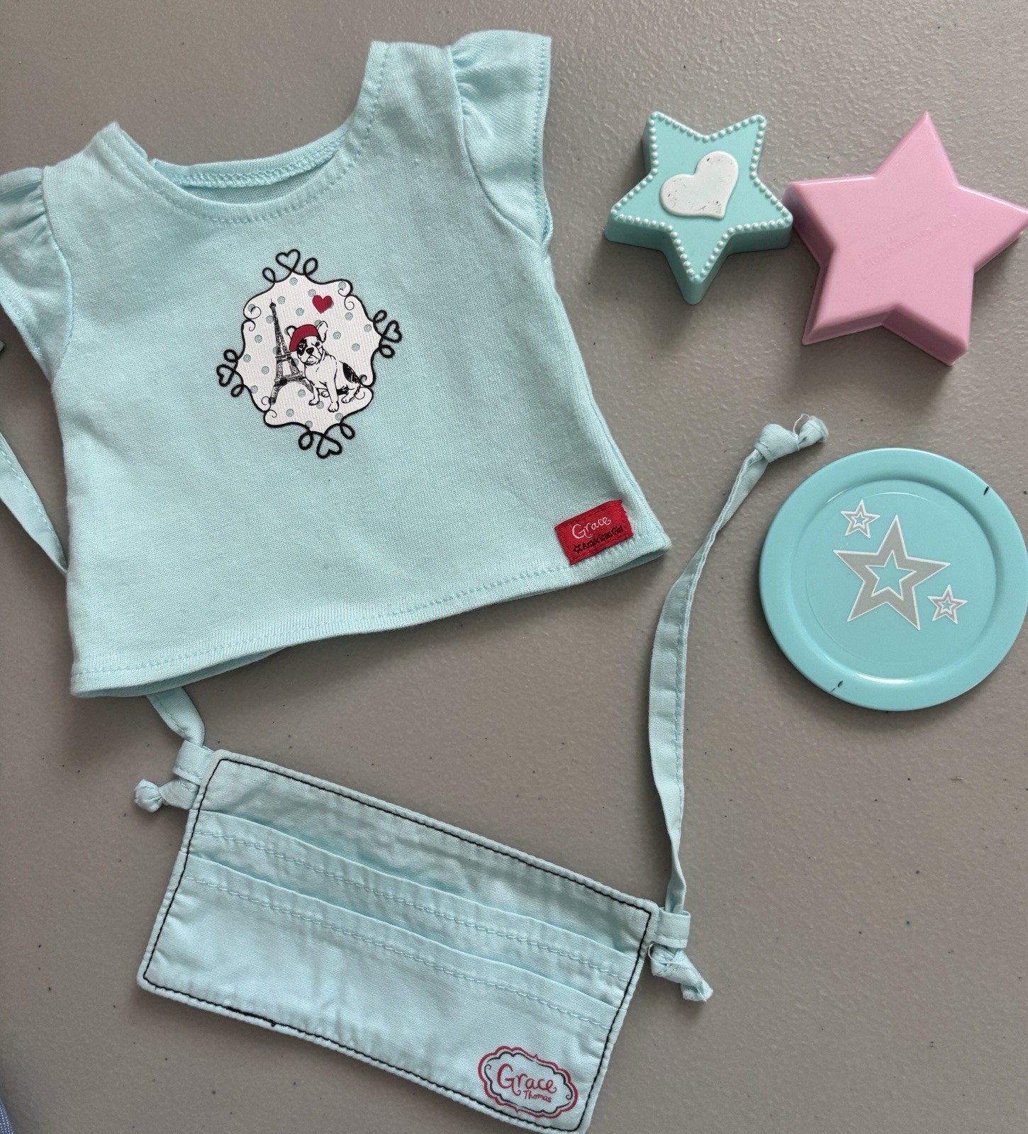 American Girl Doll Grace Thomas Promo Bon Bon Top With Apron
