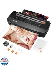 VEVOR Laminator Machine, Cold and Hot Laminator for Max A3 Paper Size, 1 min 