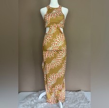 Dress/ Adidas FARM Rio Premium Dress Victory Gold Cutout Maxi dress