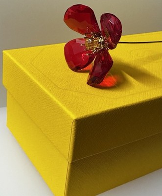 NIB Swarovski Garden Tales Red Poppy Wildflower Crystal Figurine