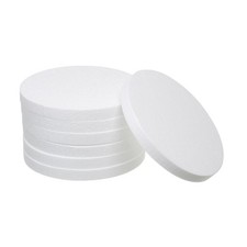 10 Inch White Foam Circles 1 Inch Thick Round Polystyrene Discs 7 PCS