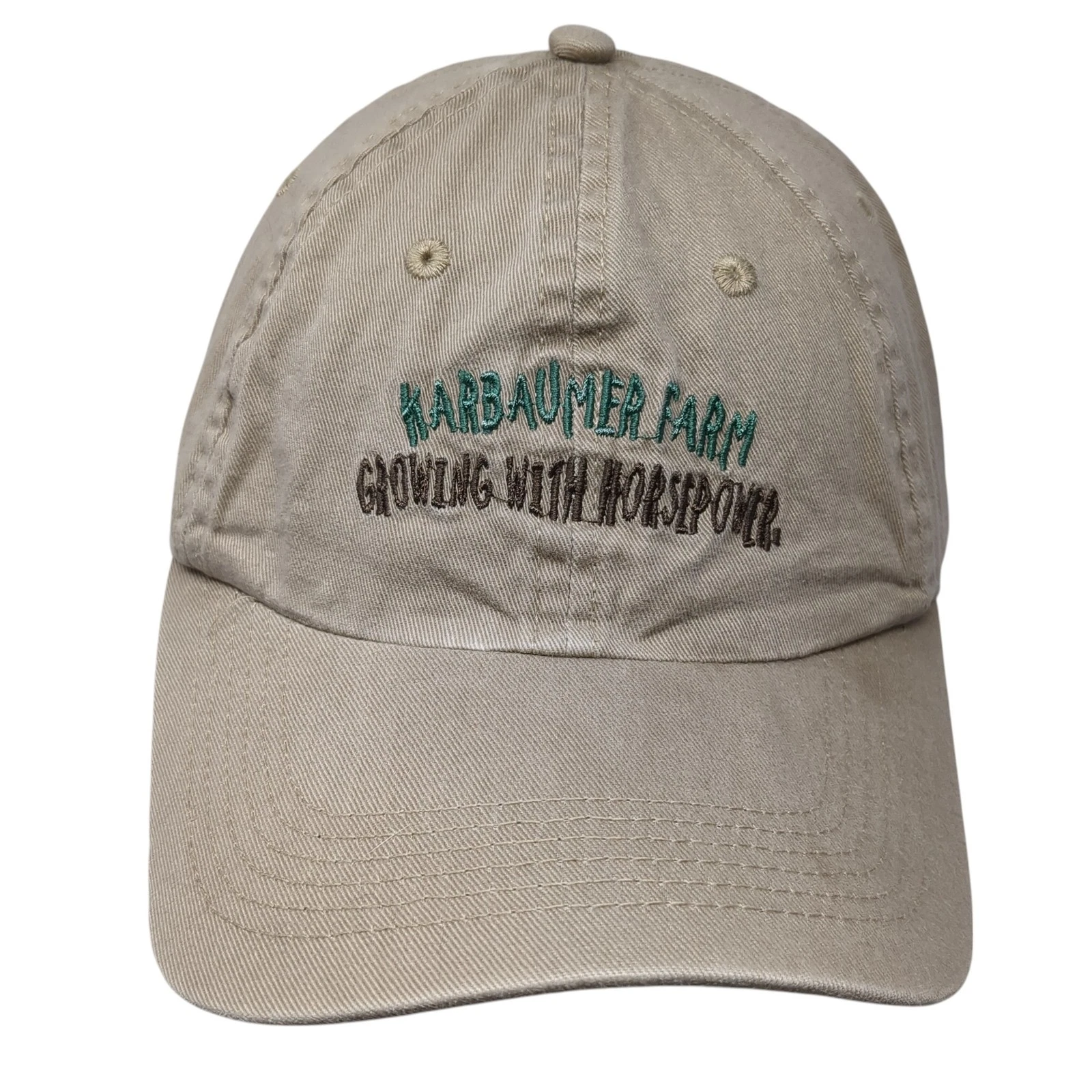 Karbaumer Farm Growing w/ Horse Power Baseball Cap Brown OS Adjustable Harriton