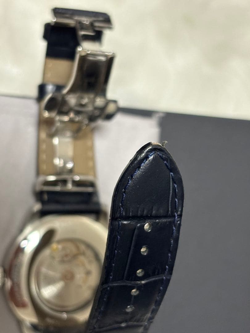 TISSOT Chemin des Tourelles Powermatic 80 Blue Black Leather Dress Watch