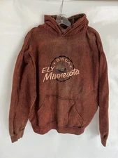 US Vintage BWCA Boundary Waters Canoe Ely MN Hoody Jacket Men's XL Chest 52"