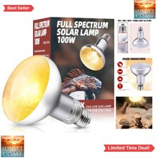Reptile Heat Lamp Bulb 100W UVA UVB Mercury Vapor Full Spectrum Basking Light