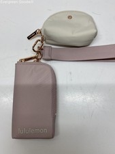 Lululemon Women's Pink Ivory Inner Pockets Dual Pouch Zipper Wristlet Wallet