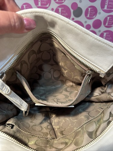 BORSA COACH BIANCA MULTICOLORE A POIS "EDIZIONE LIMITATA" BORSA TOTE BAG BORSA A TRACOLLA 9763 - Foto 5 di 19