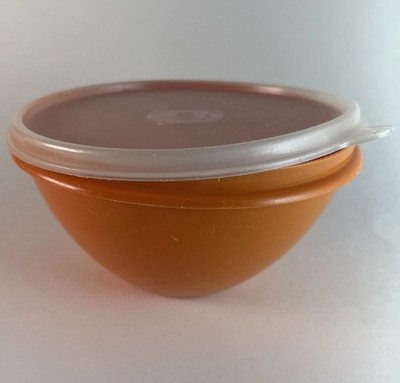Vintage Tupperware Orange Wonderlier Bowl #233-23 With Lid