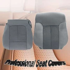 Driver Bottom & Top Cloth Seat Cover Gray For 2011-2014 Ford F150 STX XL XLT