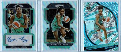 BETNIJAH LANEY 2022 Panini Prizm WNBA 3-Card AUTO Lot LIBERTY SET D--SEE BELOW