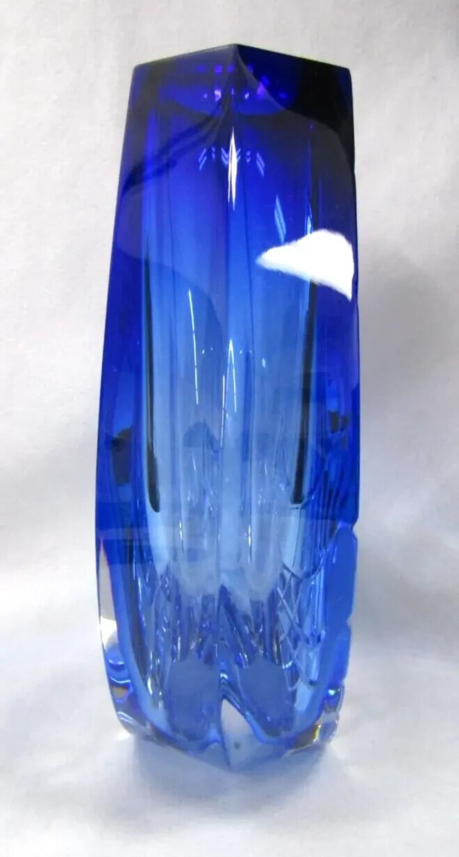 Vintage Baccarat Crystal Neptune Cobalt Blue Vase | eBay