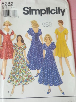 Simplicity Vintage Pattern 8282 Fit Flare Dress Kimono Sleeve Sizes 6 8 10  UNCUT | eBay