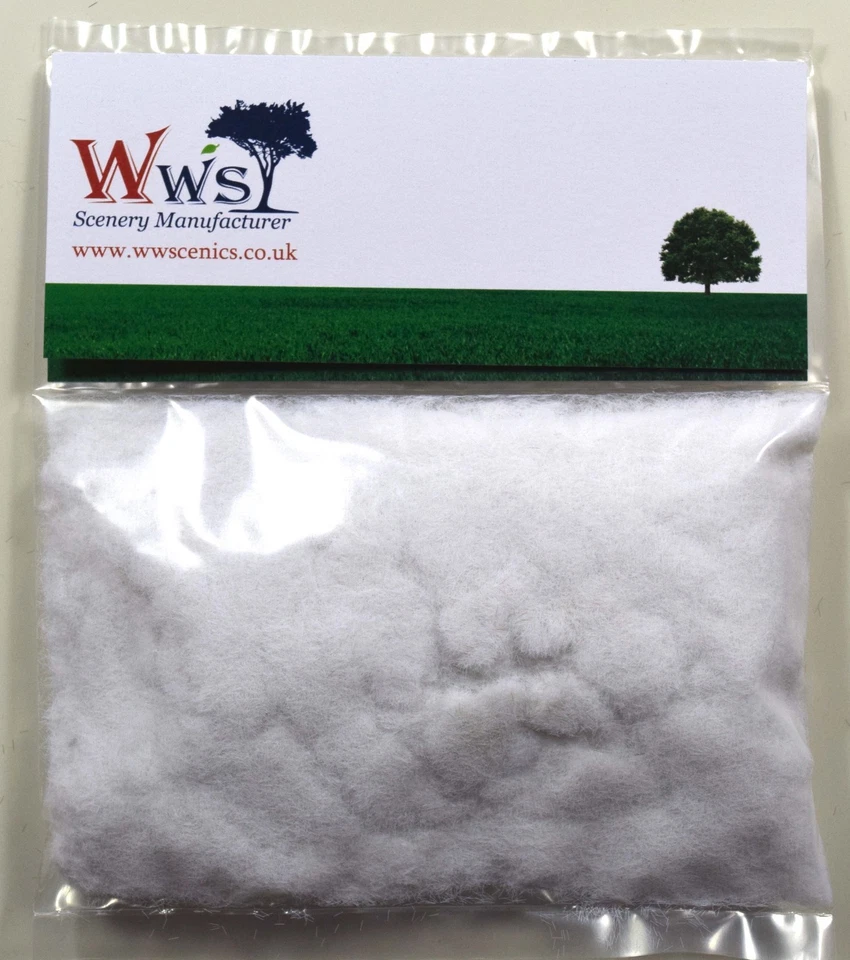 WWS 2mm White Snow Static Grass 30g Railways, Landscape, Scenery, Peco - Image 2 of 2
