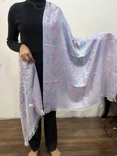 Kashmiri pashmina shawl (silver)