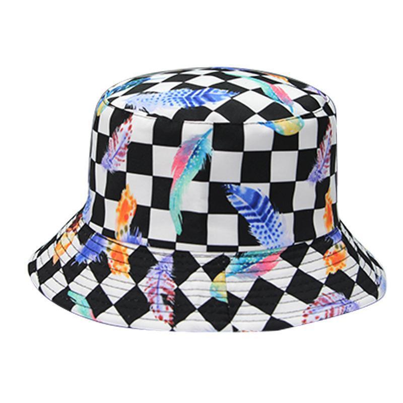 Zonbailon Mens Reversible Retro Fisherman Bucket Hat for Summer Beach Sun Protection