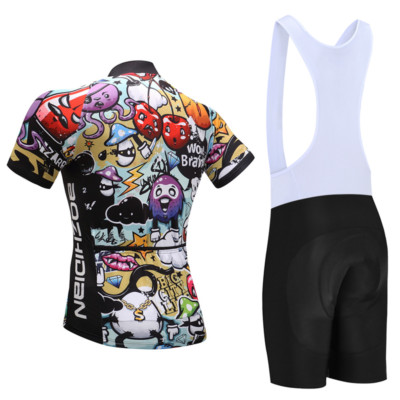 Kit Ciclismo Uomo – Maglia E Pantaloncino Imbottito (Bavaglino) Multicolore S-5XL