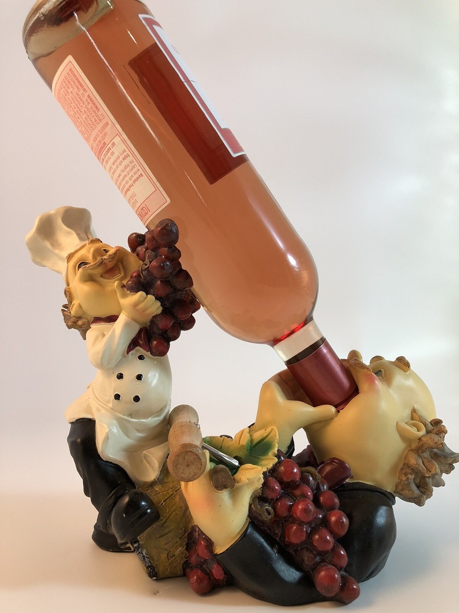 Portabottiglie di Pepe - Simpatico Cuoco Statua Sale & Pepe Portabottiglie Ornamenti Decorazioni per la casa Cucina Resina Artigianato(E14-15018-A