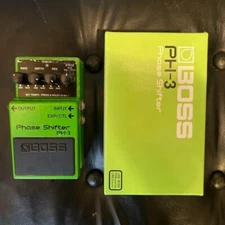 Boss PH3 Phase Shifter Phaser Guitar Effect Pedal Bass Compact Green Black Audio
