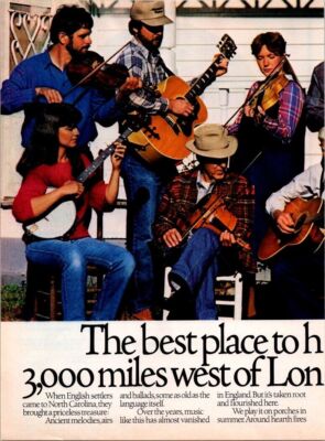 NORTH CAROLINA Folk Music Ad Mountain Musicians Banjo Fiddle Heritage 1980s