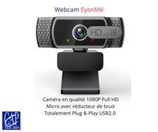 Webcam Eyeonmé - 1080p FHD - Micro - Plug & Play USB 2.0