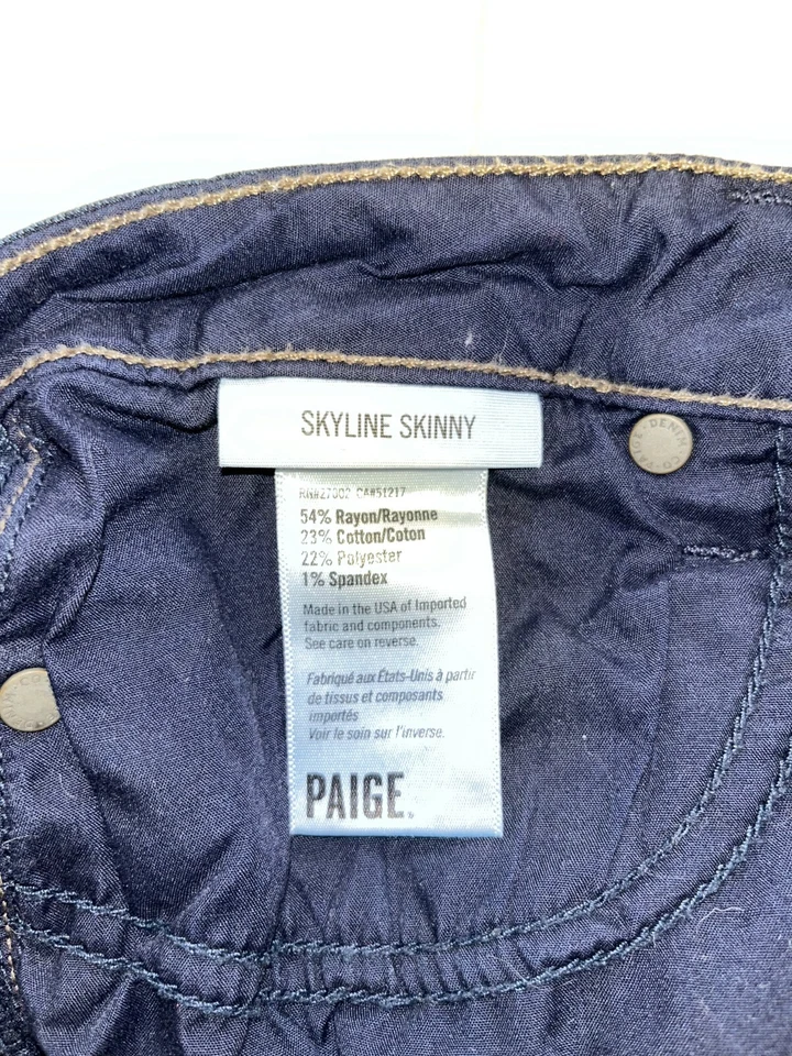 Pantalones Cortos Para Mujer Paige Jimmy Jeans Denim Corte Algodón Azul Talla 29 Foto 3 de 4