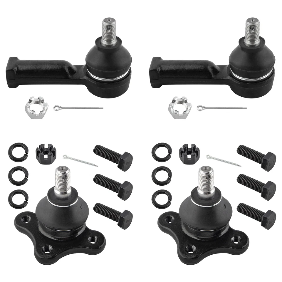 4x Front Upper Ball Joints + Outer Tie Rod Ends for Mazda B2000 1986 1987 - Image 2 of 4