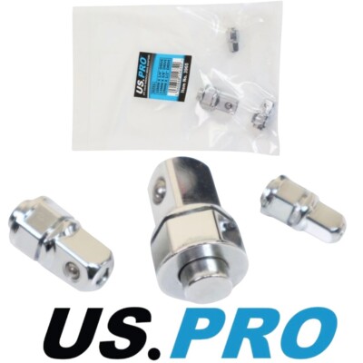 US PRO Ratsche Schlüssel Antrieb Adapter Getriebe Schraubenschlüssel Adapter 3 Stck. 1/4 3/8 1/2'''' 3280