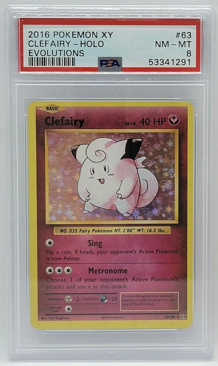 2016 Pokemon XY Evolutions Holo #63 - PSA MINT 8 - CLEFAIRY | eBay