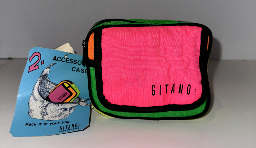 VTG 1990s Gitano Pink Neon Accessory Case Belt Loop Fanny Pack NEW w/ TAGS Rad