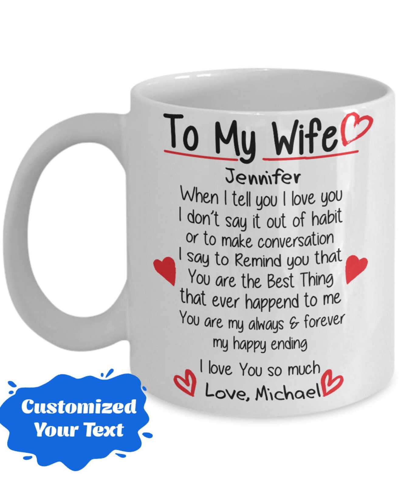 Personalized The Letter To My Wife Mug – Mother’s Day 2021 Made In Usa