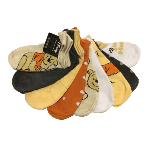 Disney Winnie-the-Pooh 9 Pairs No Show Socks Women's Shoe Size 4-10 NWT