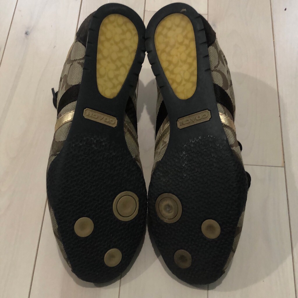 Coach Women's Katelyn with Gold Trim Sneakers Brown G… Gem