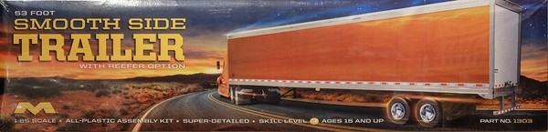 Smooth Side 53 Ft Trailer In 1:25 Model Kit Bausatz Moebius 1303 AnhäNger-image