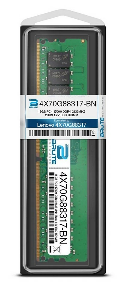 4X70G88317 - Lenovo Compatible 16GB PC4-17000 DDR4-2133Mhz 2Rx8 1.2v ECC UDIMM - Image 3 of 3