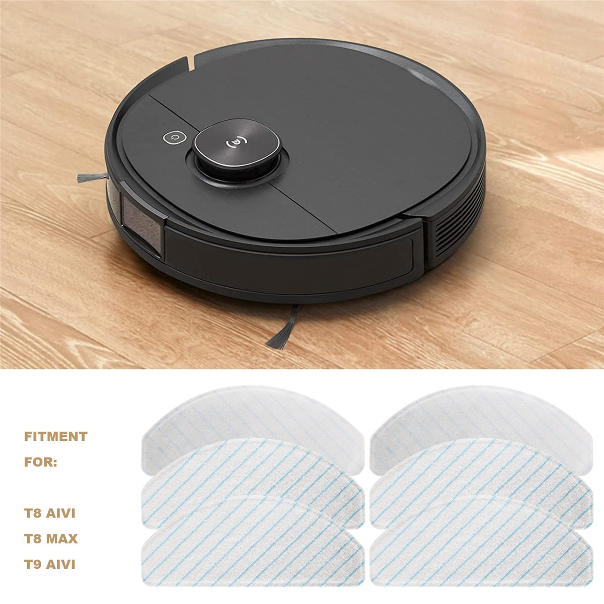 50Pcs Disposable Strong Rag Mop Cloths Pads for Deebot OZMO T8 T8