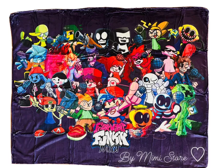 Friday Night Funkin Online Video Game Soft Fleece Throw Blanket 50x60”