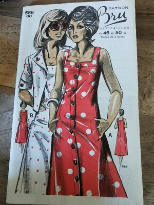 4071 PATRON HERBILLON VINTAGE FRENCH PATTERN 1960/70 ROBE POCHES