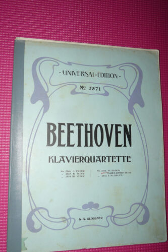 universal edition no 2571 beethoven glossner Klavierquartett 1924 - Bild 1 von 3