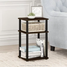 Modern Durable 3-Tier Turn-N-Tube End Table Home Furniture Decor Storage Shelves