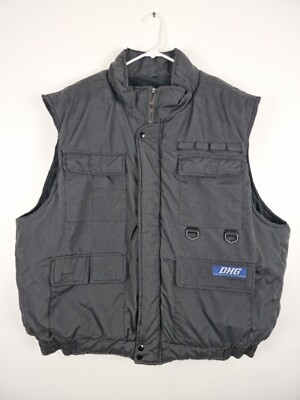 Dutch Harbor Gear DHG Work Vest Black Insulated Fleece Lined Utility Pockets SXL