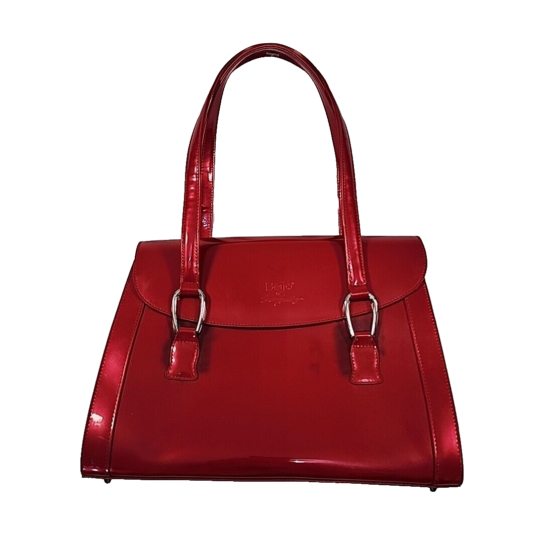 Beijo by Susan Handley Purse Satchel Red/Cranberry Patent Medium Handbag