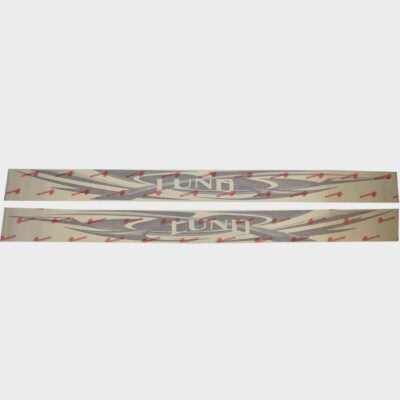 Lund Boat Side Decal 2065007 | 140 x 10 7/8 Inch Black Red (Set of 2)