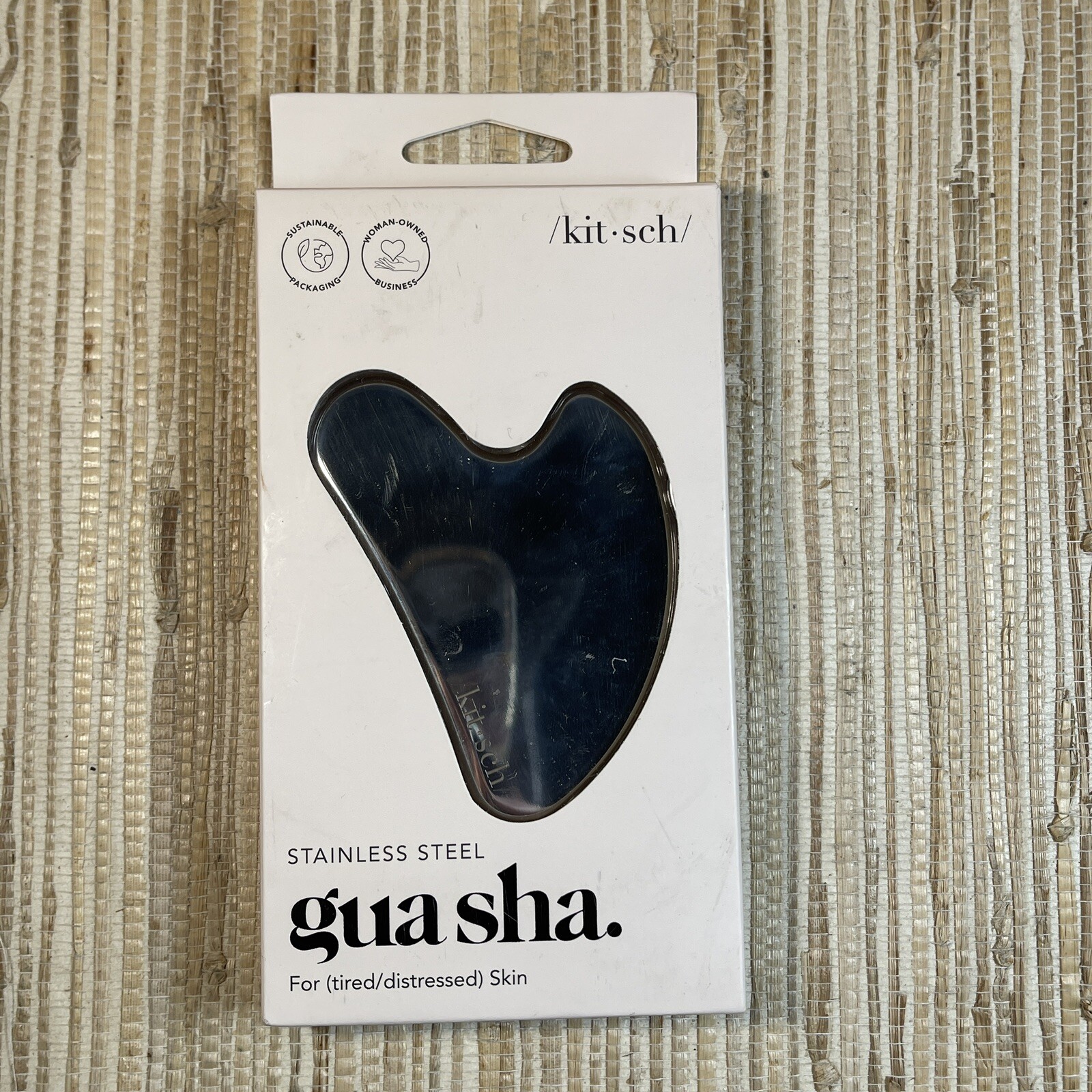 Kitsch Gua Sha Stainless Steel Facial Tool Tired Distressed Skin for