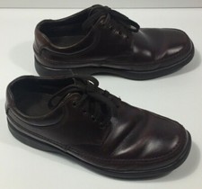  HUSH PUPPIES H15661 dark Brown Leather Comfort Shoes Oxfords 10EW  --- 220 