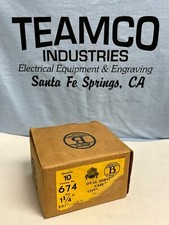  Lot of 10 Bridgeport Fittings 674-DC2 Oval Service Cable Connector 1 1/4 in.